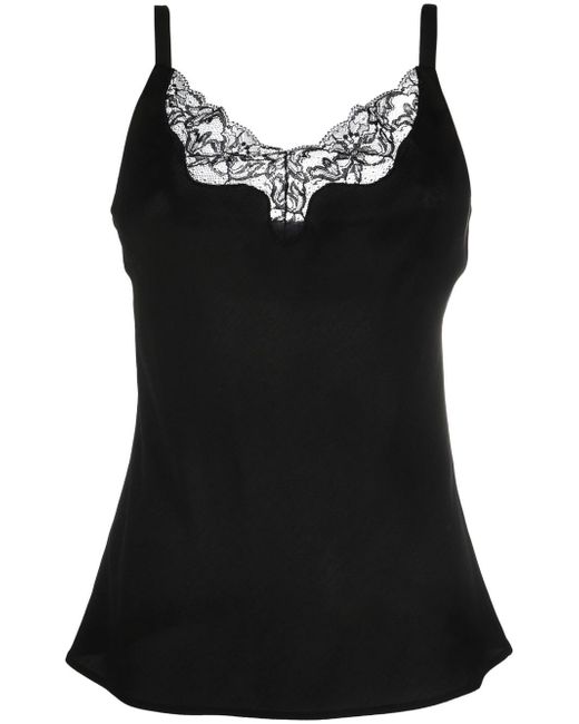 Boutique Moschino lace-detail vest top