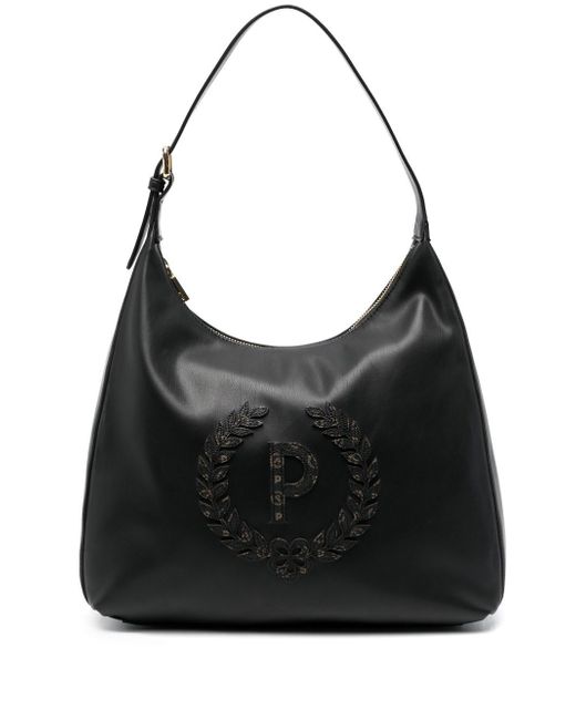 Pollini appliqué-logo shoulder bag