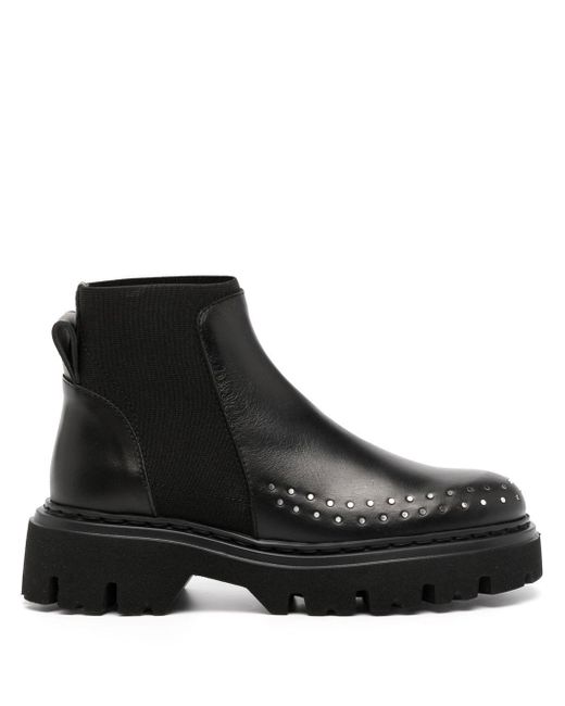 N.21 stud-embellished leather ankle boots