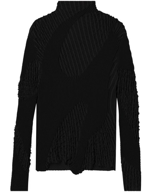 Az Factory x Ester Manas textured-knit roll-neck jumper