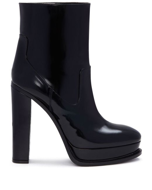 Alexander McQueen 120mm leather ankle boots