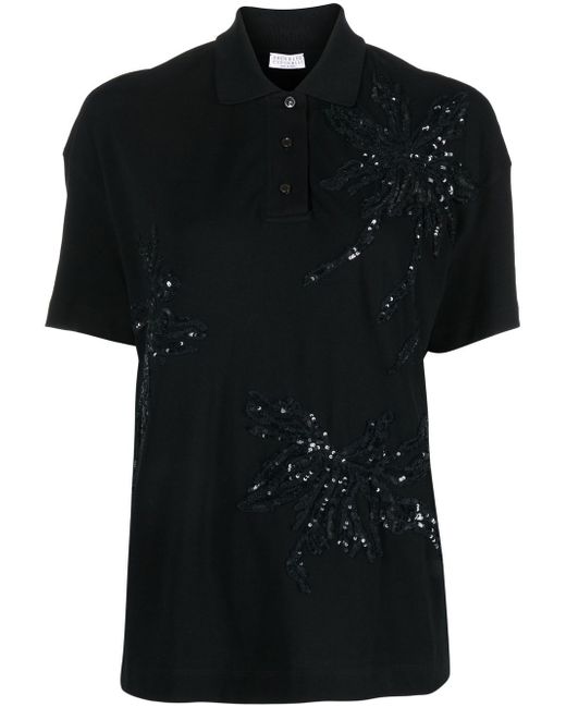 Brunello Cucinelli sequin-embellished polo shirt