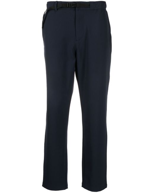 Armani Exchange buckle-fastened straight-leg trousers