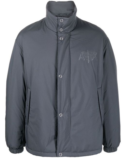 Armani Exchange logo-print padded jacket