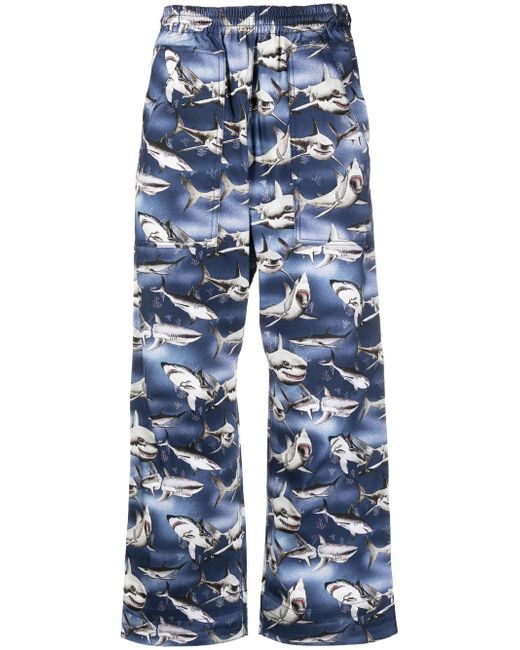 Palm Angels Sharks Easy wide-leg trousers