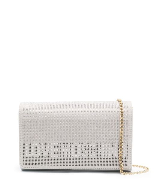 Love Moschino stud-embellished logo cross body bag