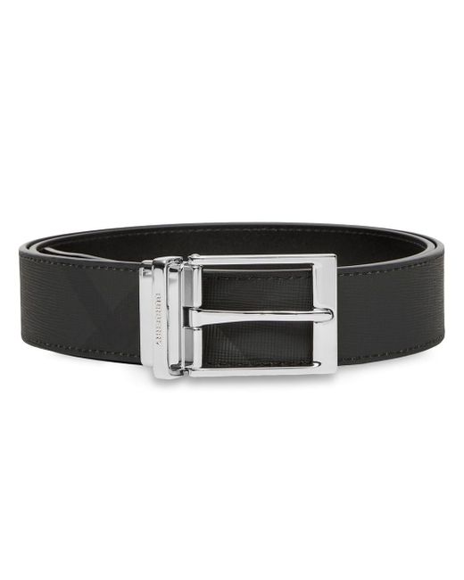 Burberry reversible check leather belt