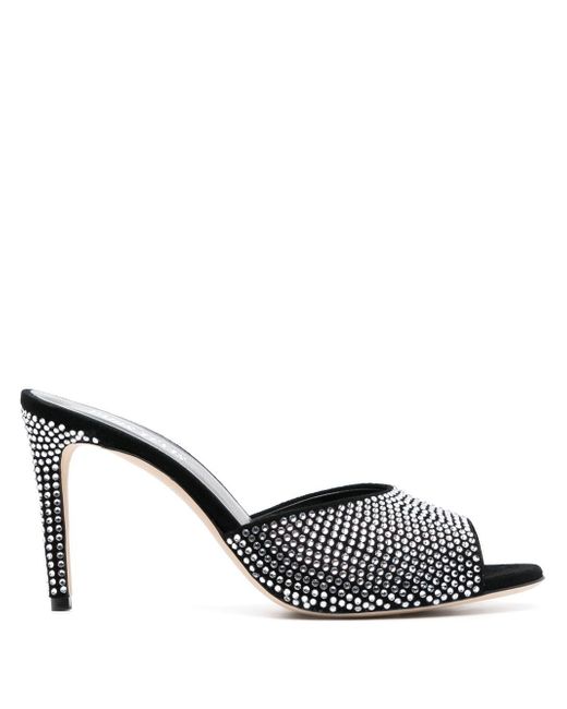 Paris Texas 90mm crystal-embellished open-toe mules