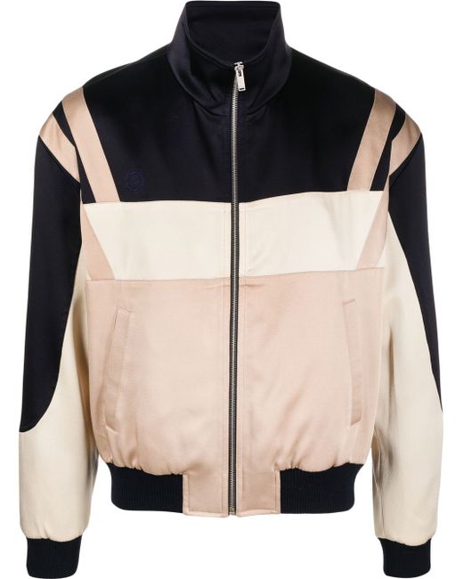 Saint Laurent panelled zip-up bomber jacket
