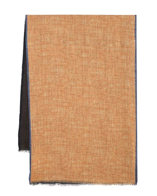 Dell'oglio two-tone frayed scarf