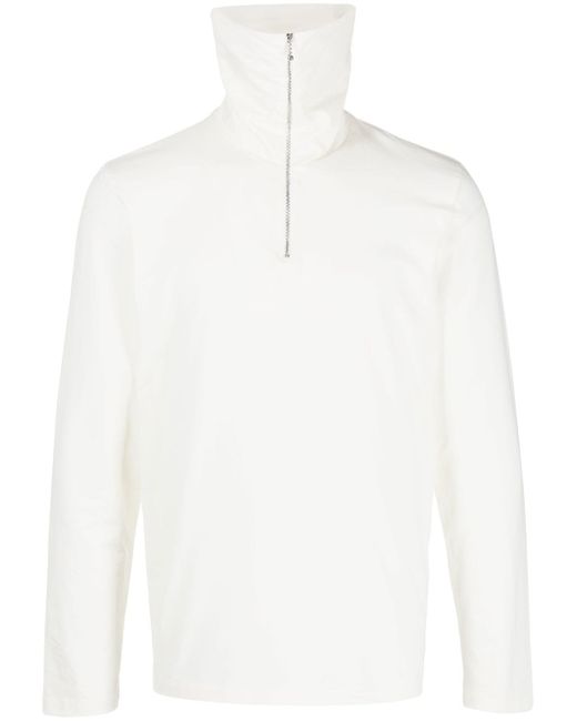 Jil Sander spread-collar half-zip sweatshirt