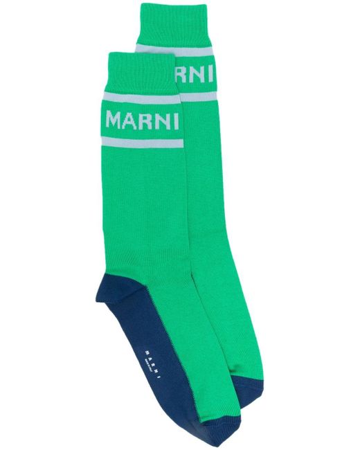 Marni logo-print knitted socks