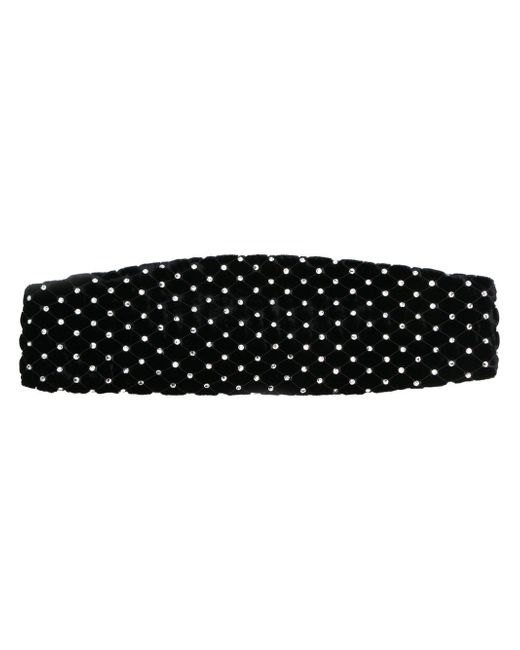 Saint Laurent quilted crystal-embellished hairband