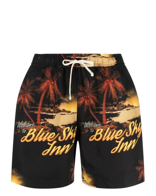 Blue Sky Inn graphic-print swim shorts