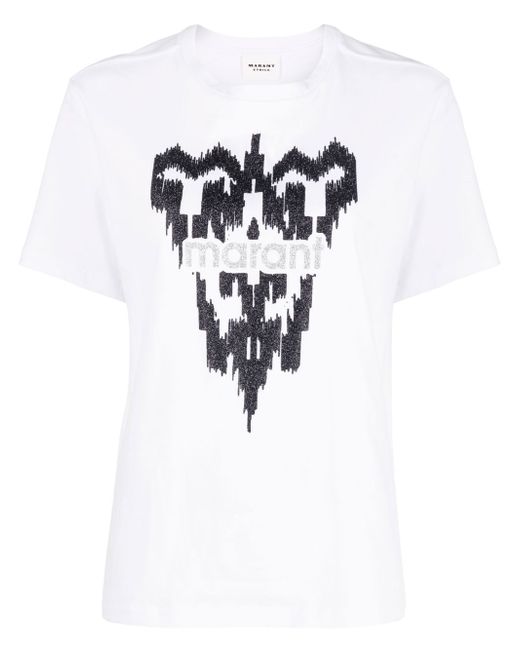 Isabel Marant Etoile logo-print cotton T-shirt