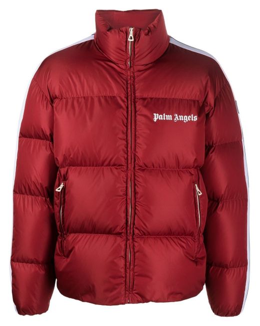 Palm Angels logo-print down-feather padded jacket