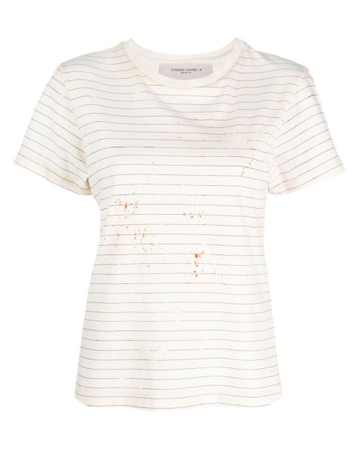 Golden Goose stripe-print cotton T-shirt