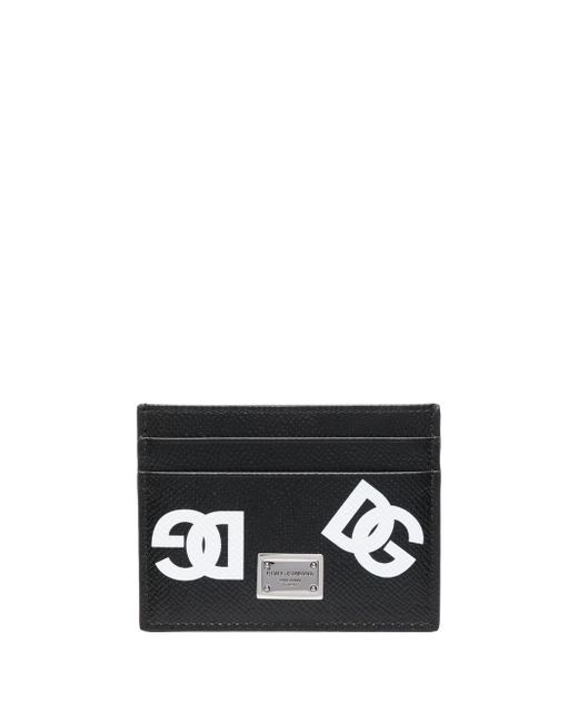 Dolce & Gabbana logo print leather cardholder