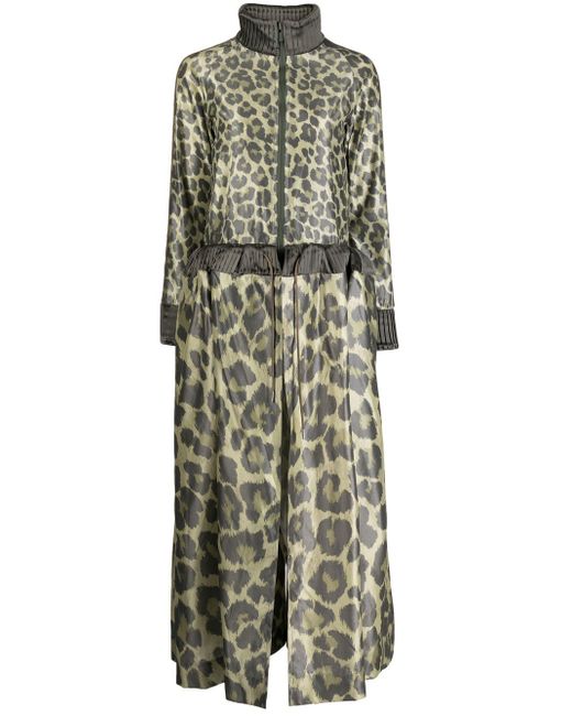 Sacai leopard-print maxi dress