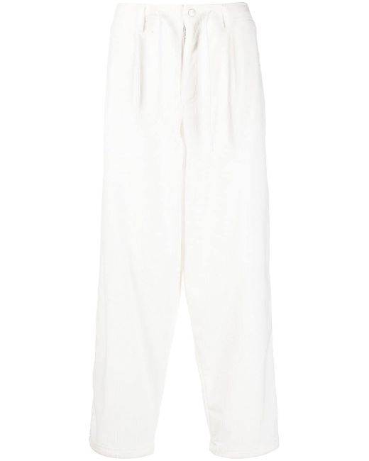 Emporio Armani pleated corduroy cotton trousers