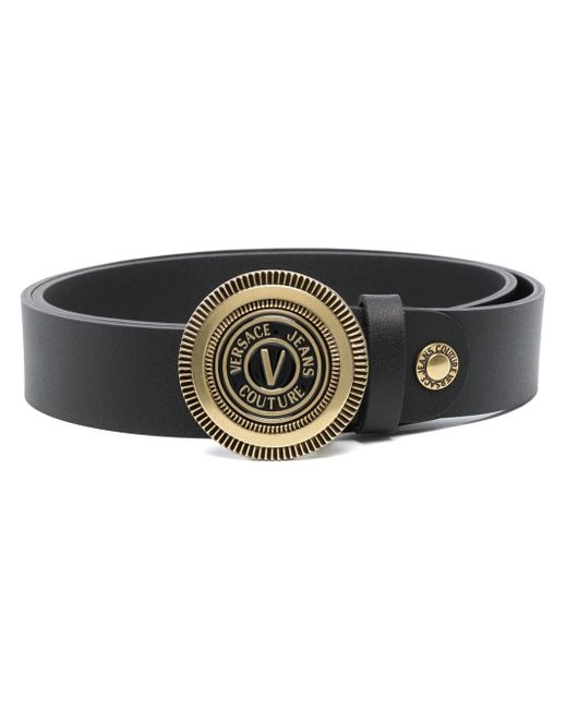 Versace Jeans Couture embossed logo-buckle detail belt
