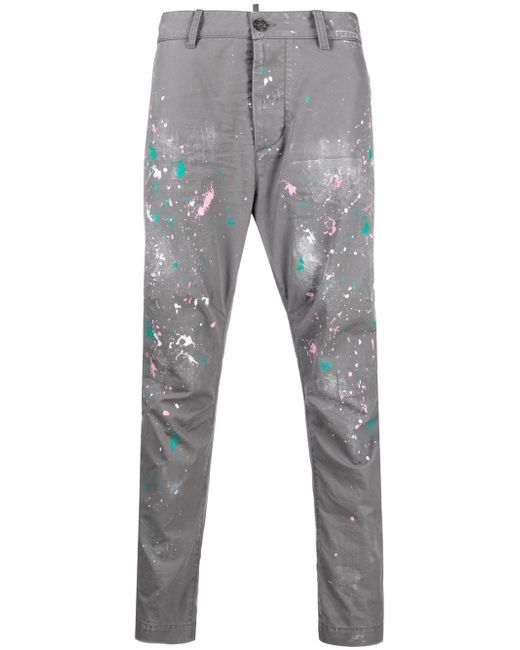 Dsquared2 paint splatter-print trousers
