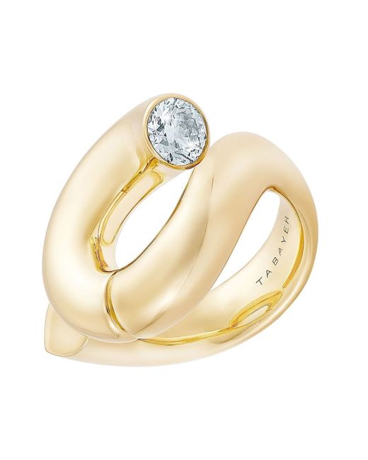 Tabayer 18kt yellow Oera Loop diamond ring