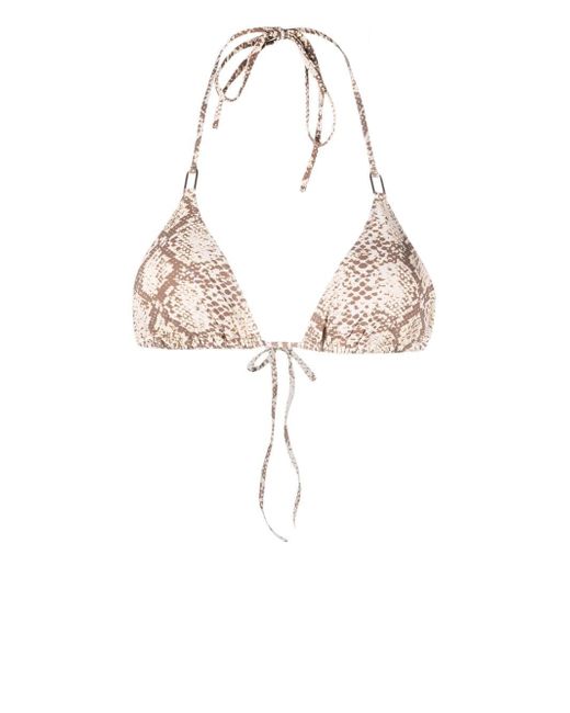 Melissa Odabash Cancun snakeskin-print bikini top