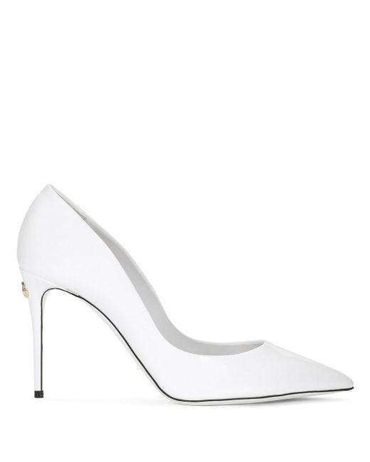 Dolce & Gabbana patent-leather 90mm pointed pumps