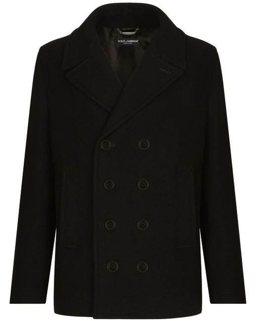 Dolce & Gabbana notched-collar double-breasted coat