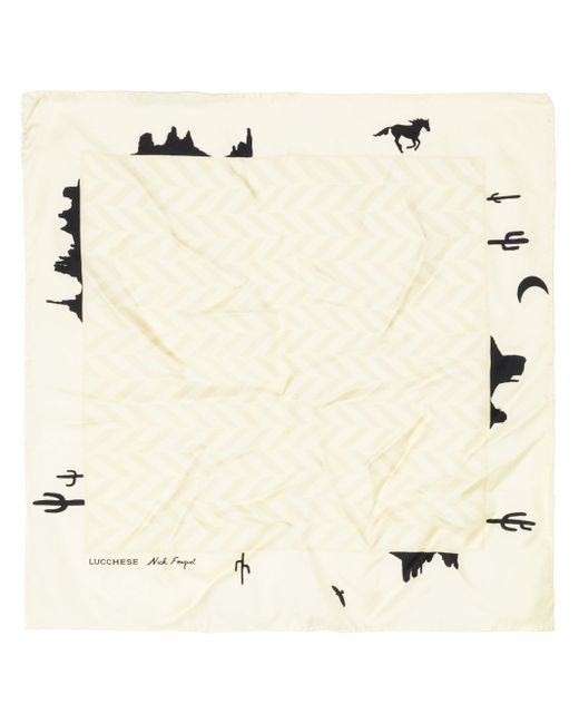 Nick Fouquet chevron-print square scarf