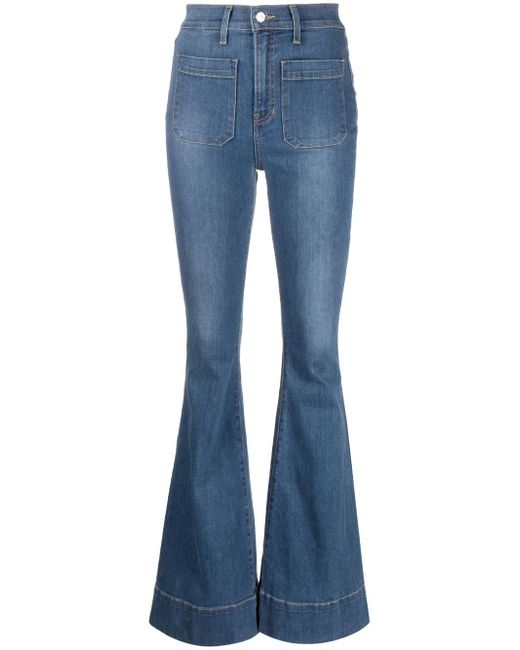 Veronica Beard patch pocket flared jeans