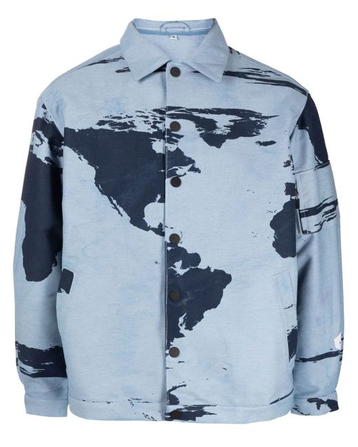 Stain Shade abstract-print two-pocket jacket