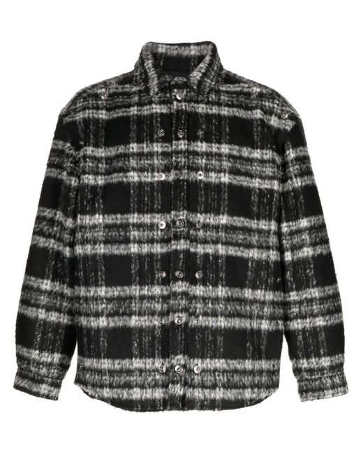 Y / Project textured stripe-pattern shirt jacket