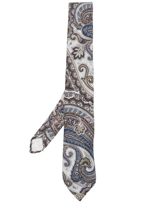Dell'oglio paisley-print silk tie