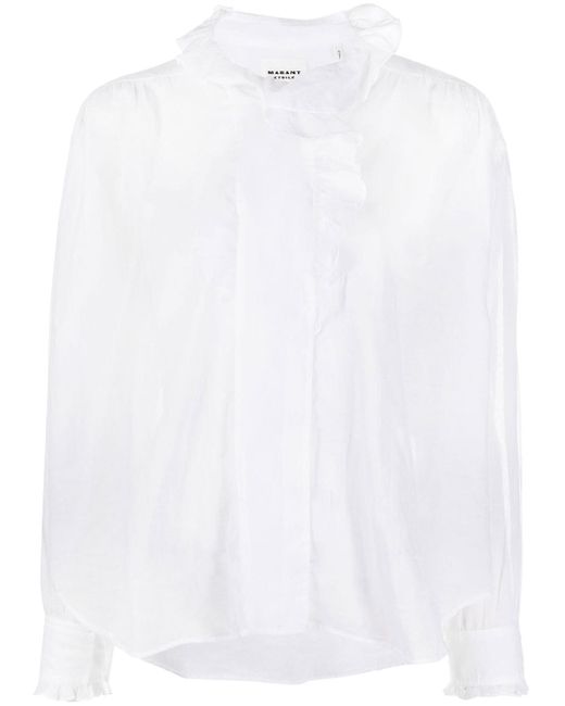 Isabel Marant Etoile ruffled long-sleeve shirt