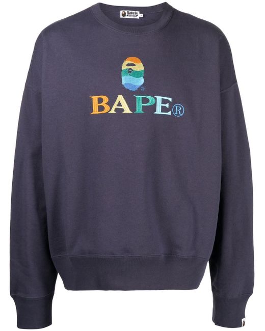 A Bathing Ape logo-print detail sweatshirt