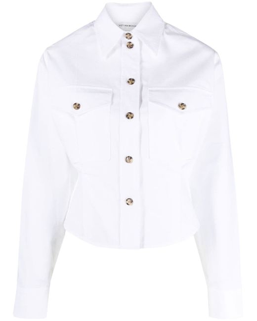 Victoria Beckham cropped cotton shirt