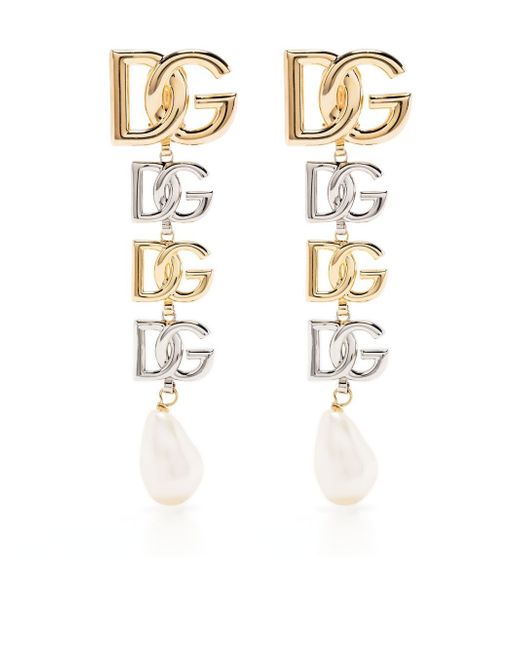 Dolce & Gabbana monogram drop earring