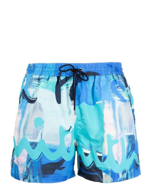 Paul Smith logo-print swim shorts