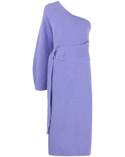 Nanushka one-sleeve knitted midi dress