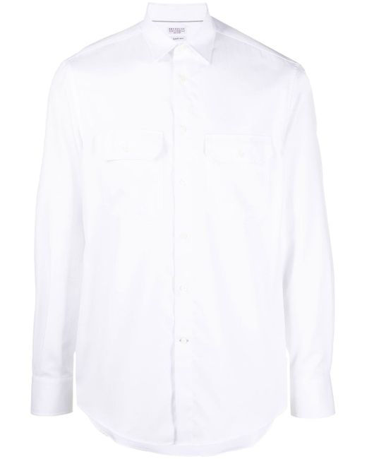Brunello Cucinelli two-pocket cotton shirt
