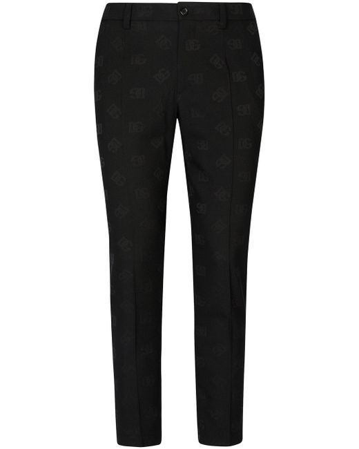 Dolce & Gabbana monogram jacquard slim trousers