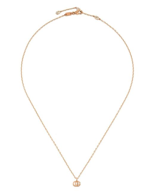 Gucci 18kt rose gold GG Running necklace