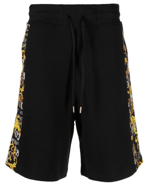 Versace Jeans Couture side baroque-print bermuda shorts