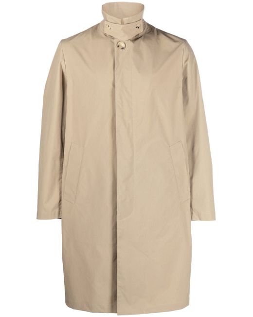 Mackintosh button-up midi coat