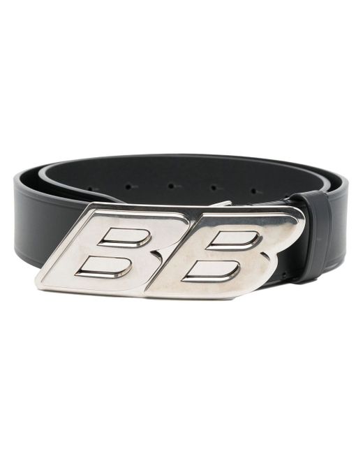 Balenciaga logo-buckle leather belt