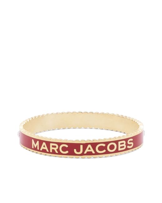 Marc Jacobs crystal-embellished logo-print bangle
