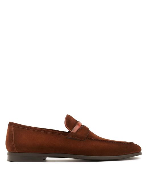 Magnanni suede slip-on loafers