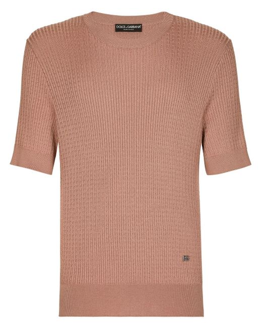 Dolce & Gabbana short-sleeve knitted sweater
